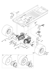 Drive System Diagram and Parts List for RZT-S42 (17AFCBDS010-17AFCBDS056-17WFCBDS010-17WFCBDS056)(2013) Cub Cadet Lawn Tractor